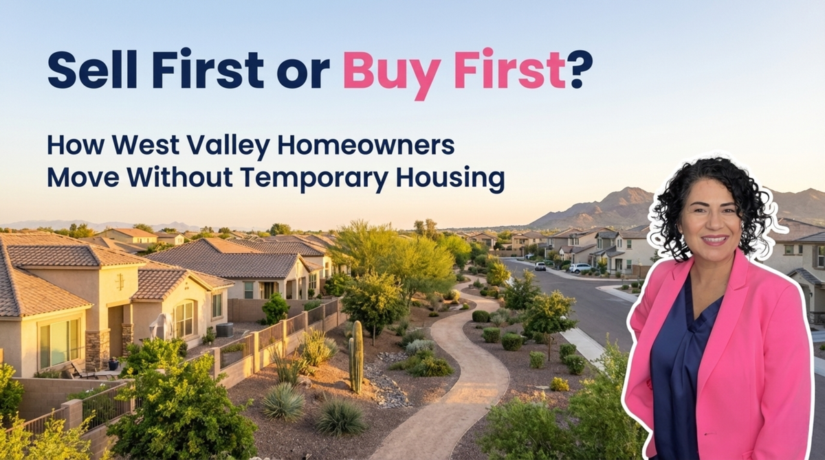 How do I coordinate selling my Peoria home and buying in Surprise at the same time without ending up temporarily homeless?